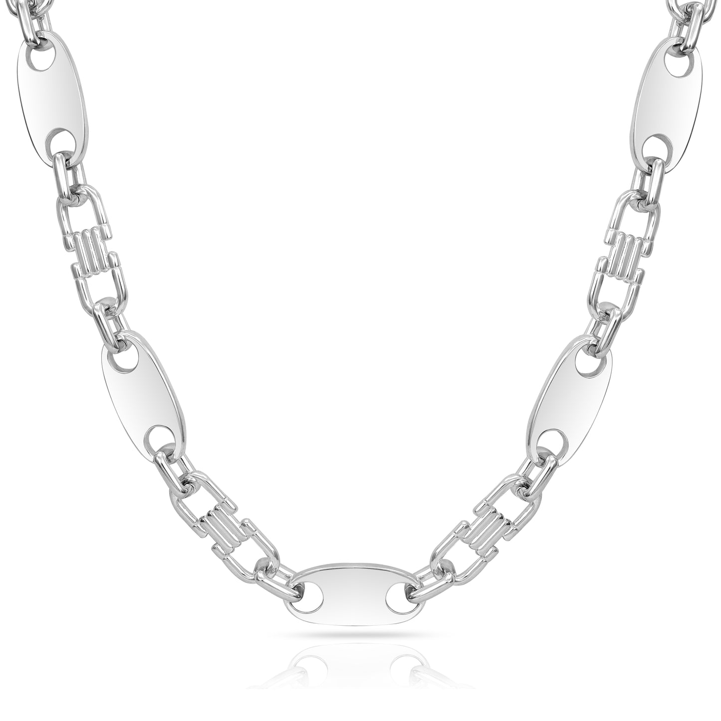 Plate Chain 13mm  - 925 Sterling Silver