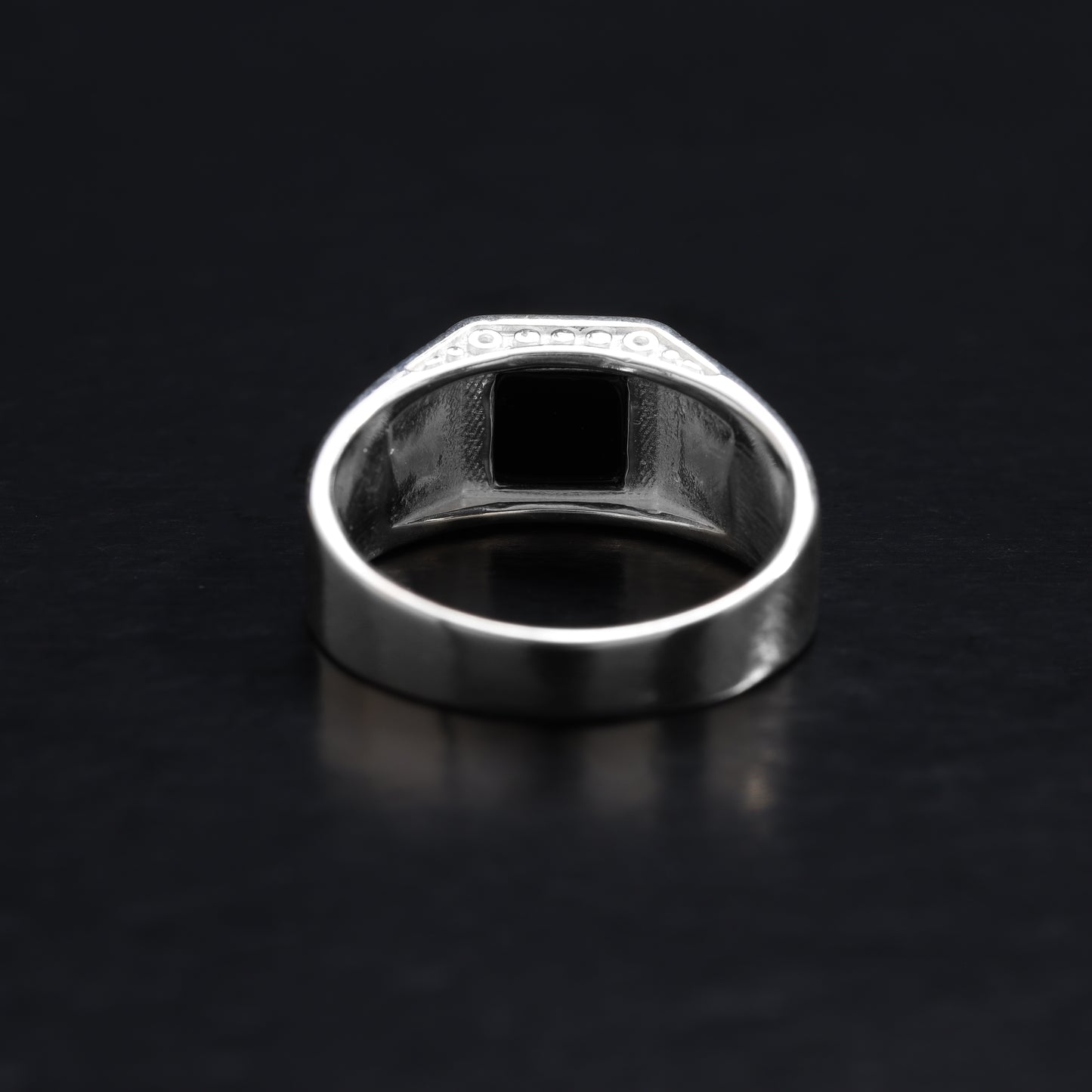 Onyx Men Silver Ring size US 8-12  -   925 Sterling Silver "Oriental Dream"