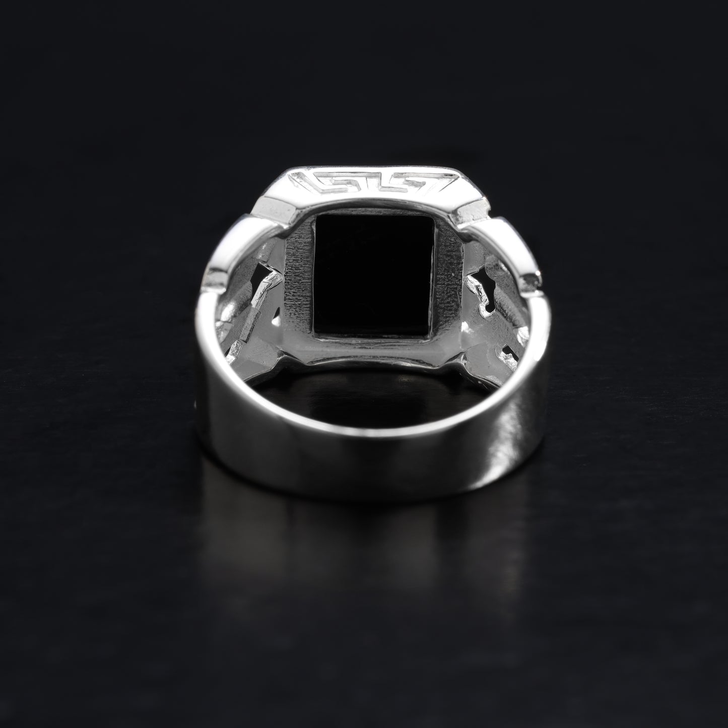 Onyx Men Silver Ring size US 8-12 925 Sterling Silver "Oriental Dream"