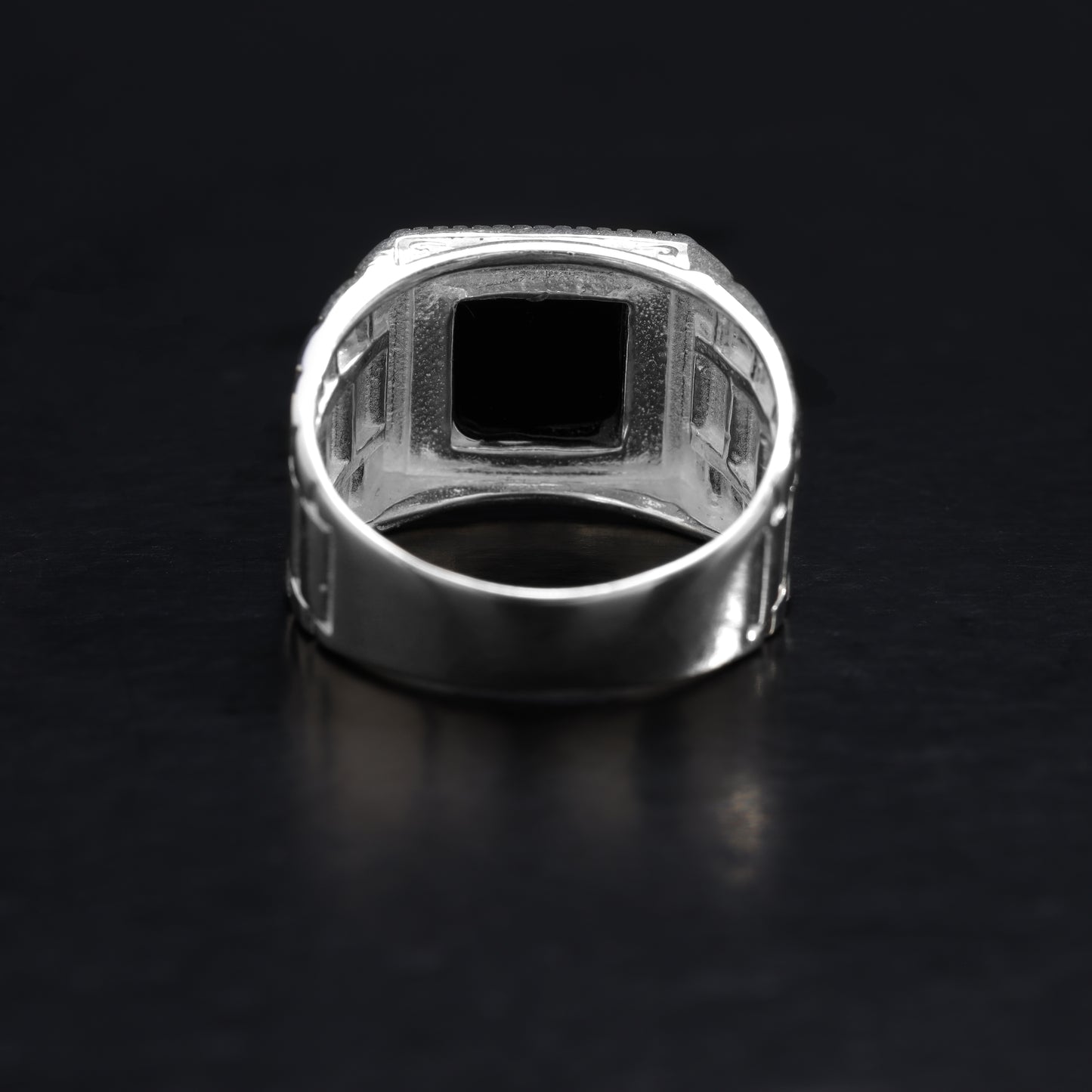 Onyx Men Silver Ring size 8/9/10/11/12 - 925 Sterling Silver "Oriental Dream"