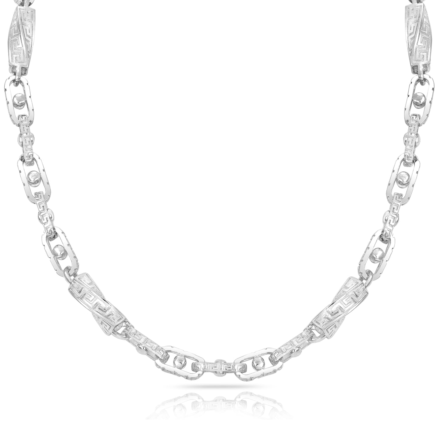 45cm Santorini Ladies Chain 6mm  - 925 Sterling Silver