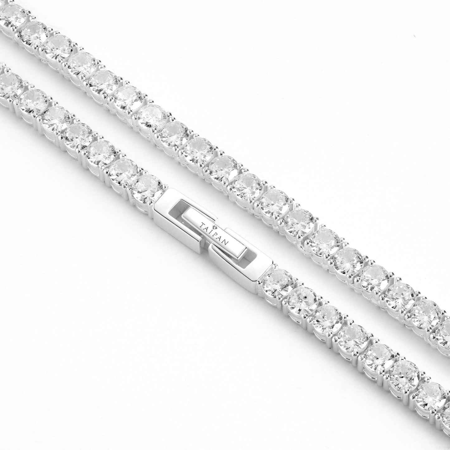 Iced Out Style Tennis Chain 4mm - 925 Sterling Silver