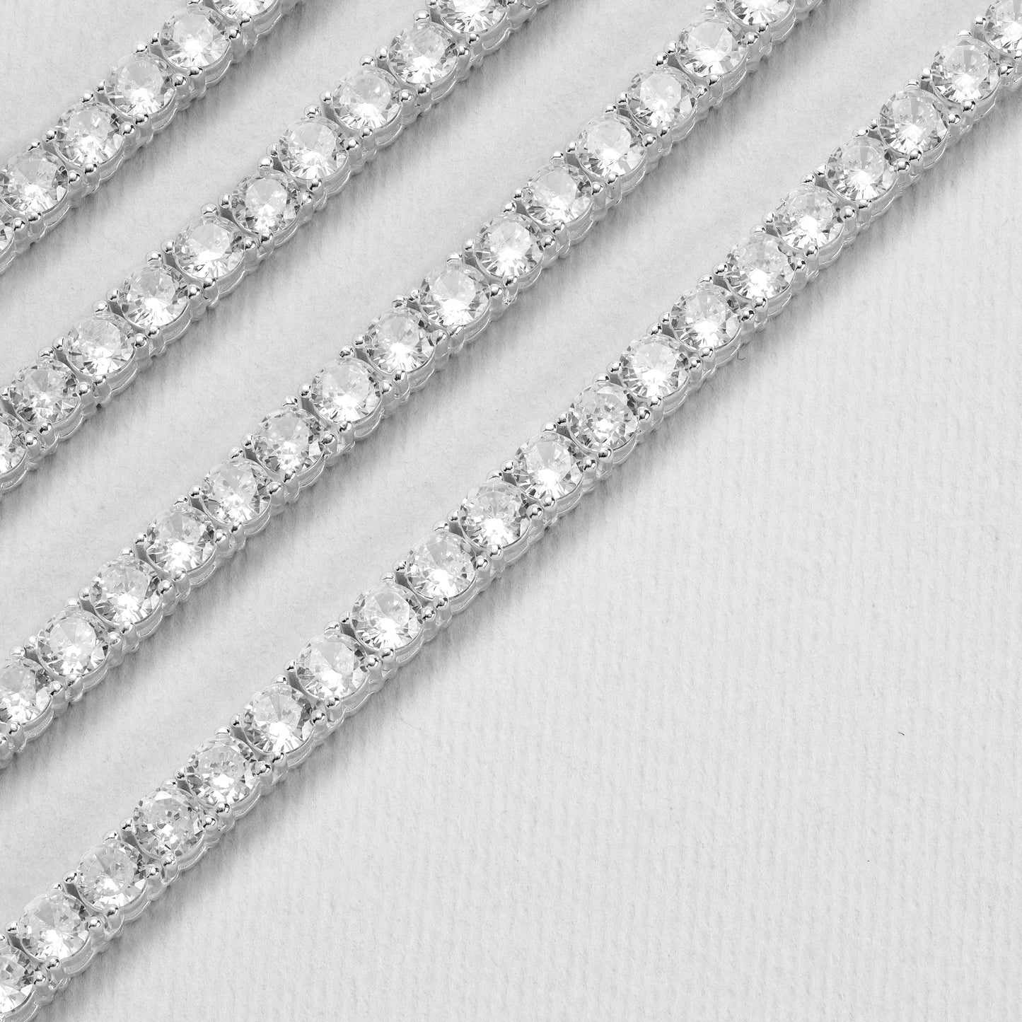 Iced Out Style Tennis Chain 4mm - 925 Sterling Silver