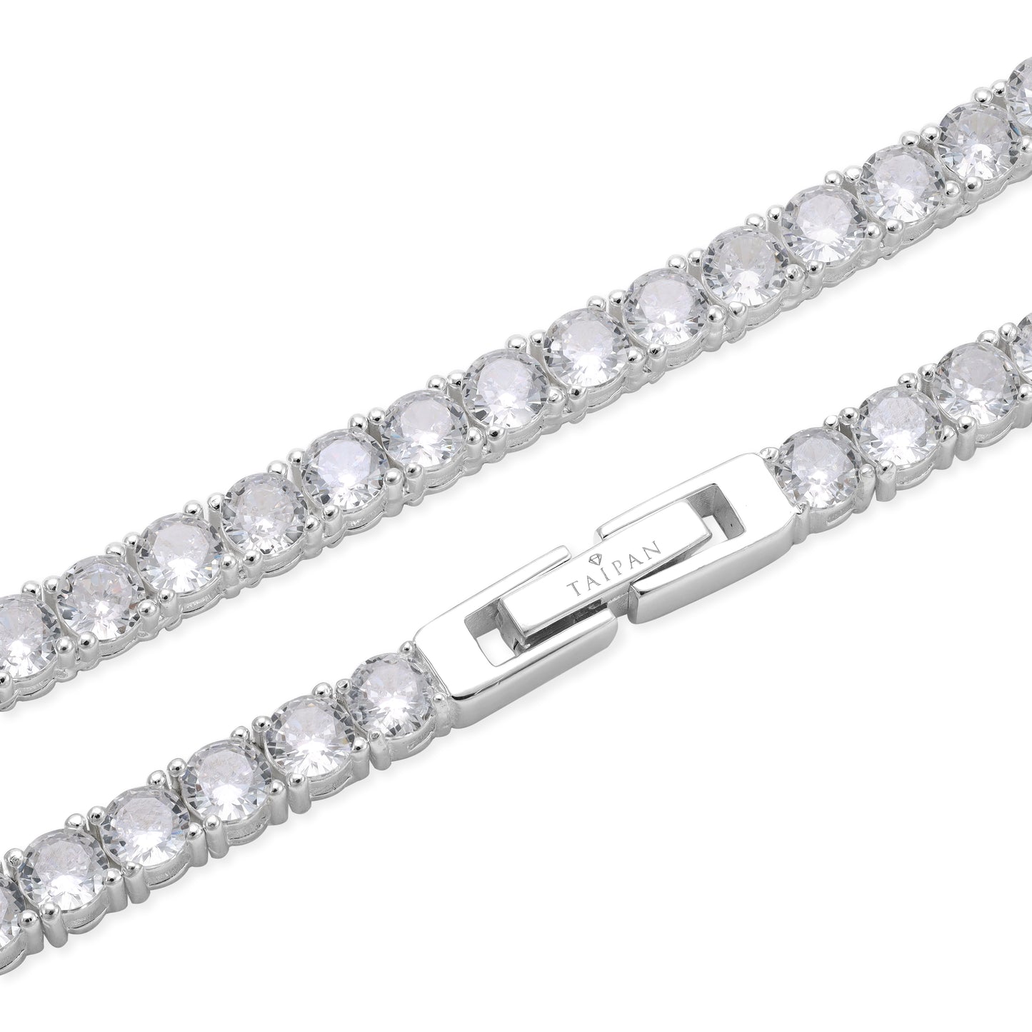 Iced Out Style Tennis Chain 4mm - 925 Sterling Silver